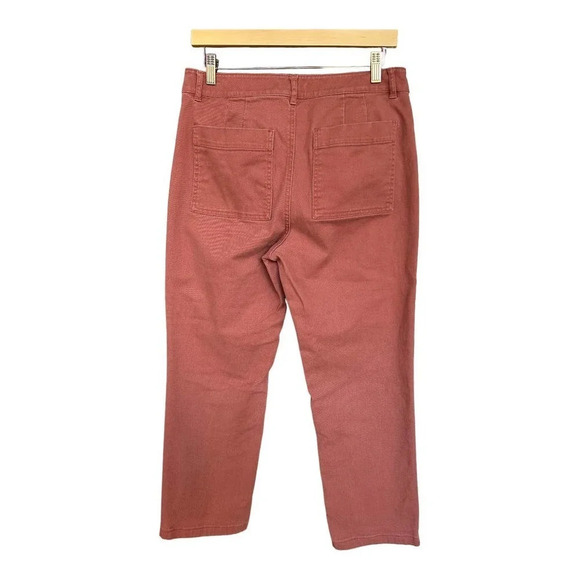 LOFT Women's Peach Pink Front Pocket Back Pocket Straight Leg Jeans Size 6 - Picture 4 of 7